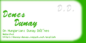 denes dunay business card